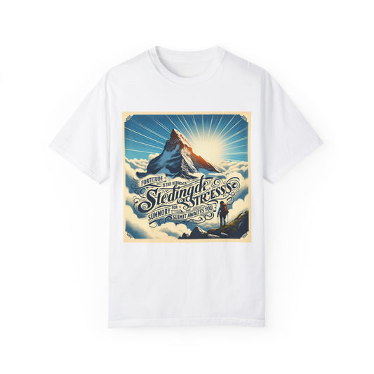 Fortitude & Stress Summit T-Shirt - Unisex Garment-Dyed Tee for Adventurers