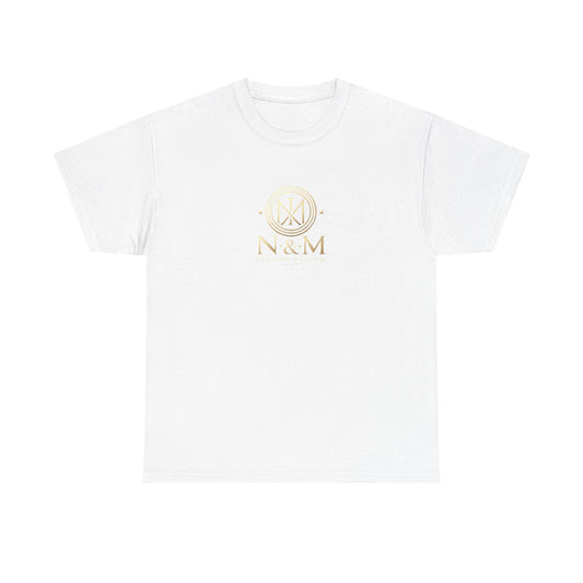 Gold Initials Unisex Heavy Cotton Tee - Stylish Everyday Wear